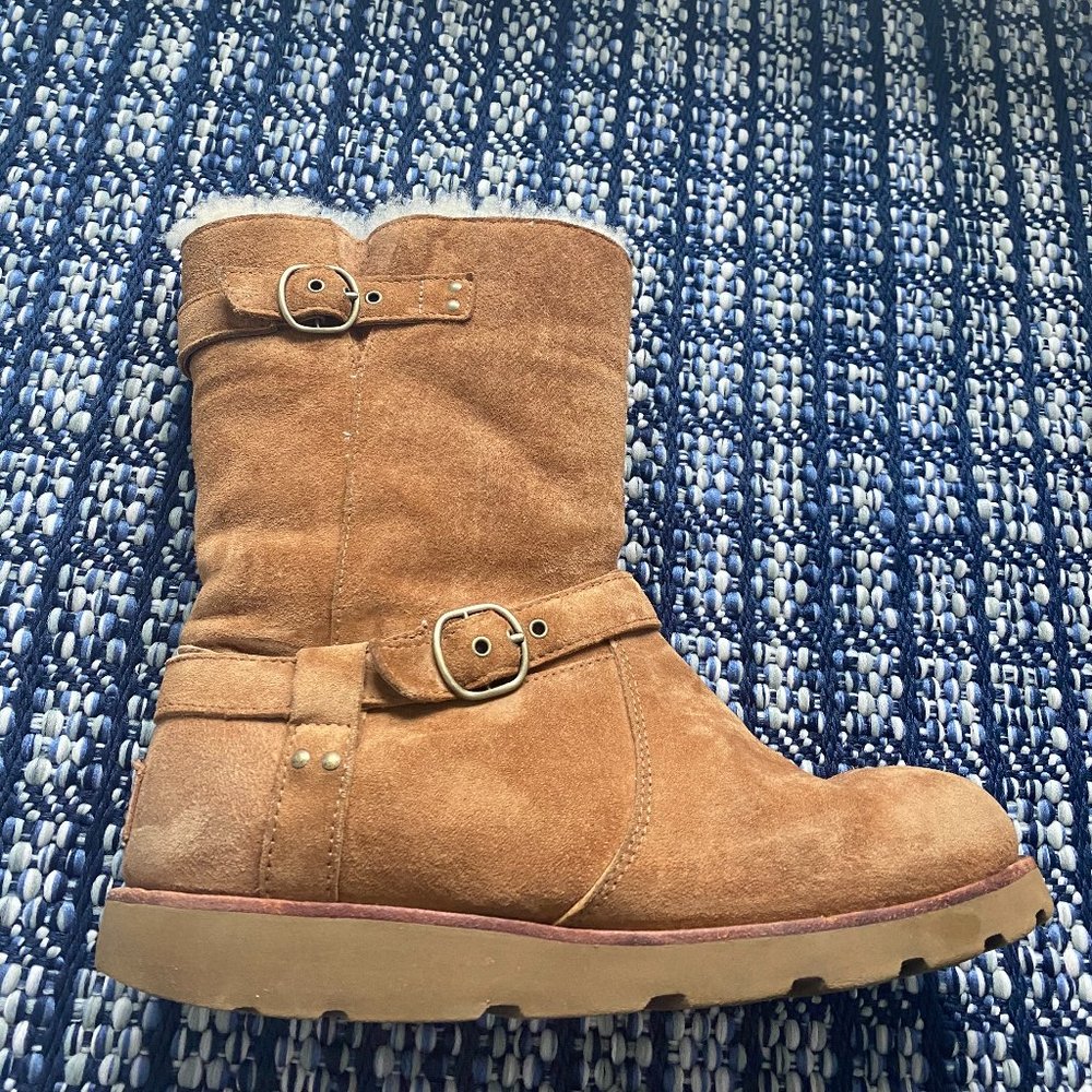 Ugg Suede Double Buckle Boots